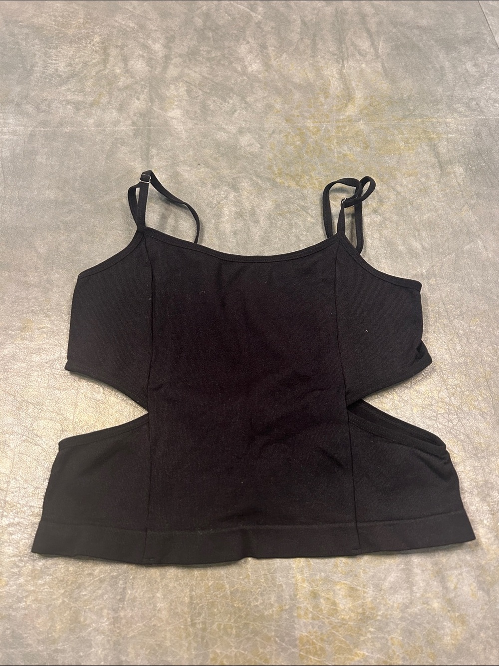 Suzette Collection Black Cut out Tank Top
